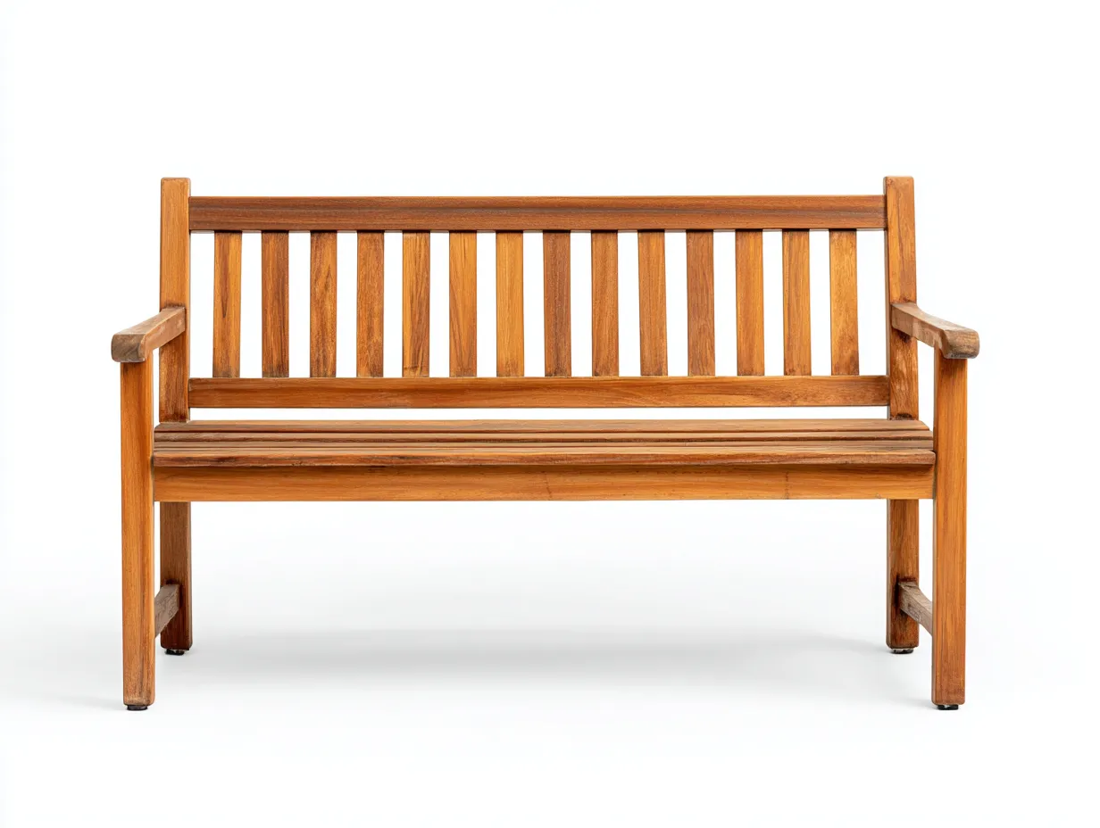 Gartenbank-Holz-152 x 63 x 91 cm-Naturbraun-Klassischer Gartenstil-Casauplab