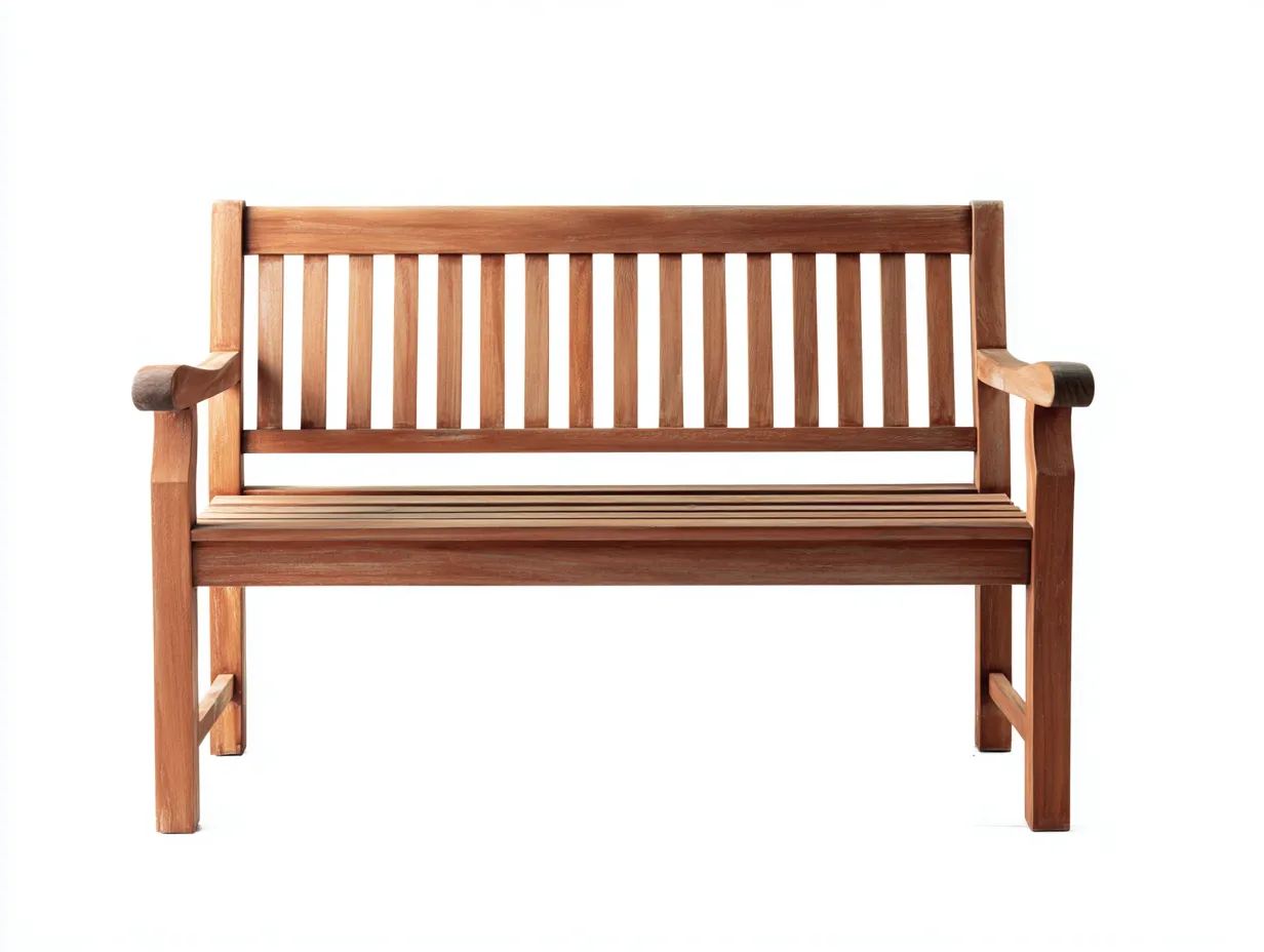 Gartenbank-Holz-154 x 65 x 92 cm-Naturbraun-Klassischer Gartenstil-Casauplab