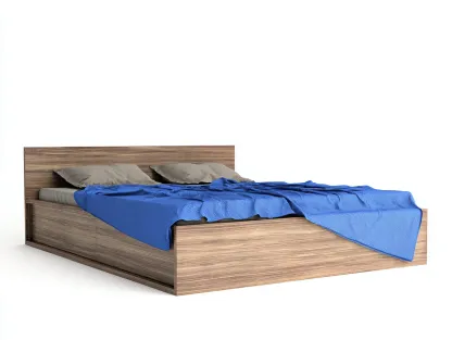 Camas dobles de madera con almacenamiento 210x170x95 cm - marrón - diseño moderno-Nookgetden