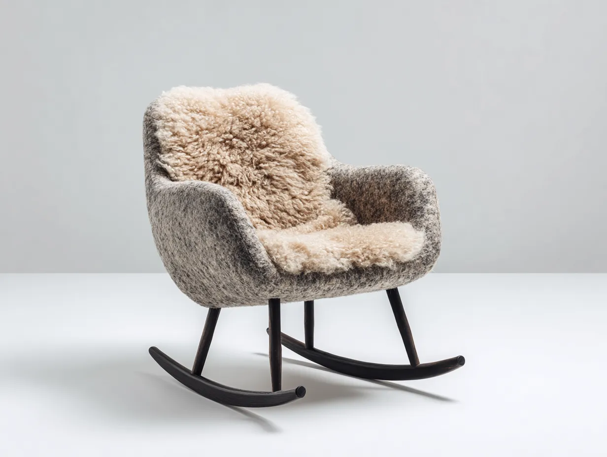 Mecedoras tapizadas 88x78x92 cm - beige y marrón - diseño moderno para salón-Nookgetden