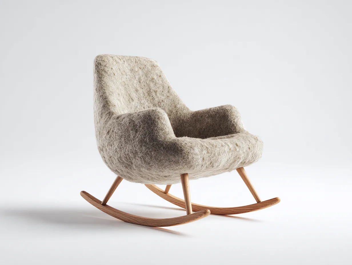 Mecedoras tela y madera 72x90x94 cm - beige y natural - estilo contemporáneo-Nookgetden