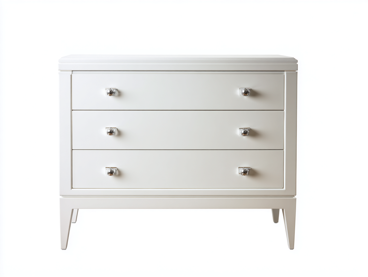 Cómodas madera 90x40x80 cm - blanco - estilo moderno-Nookgetden