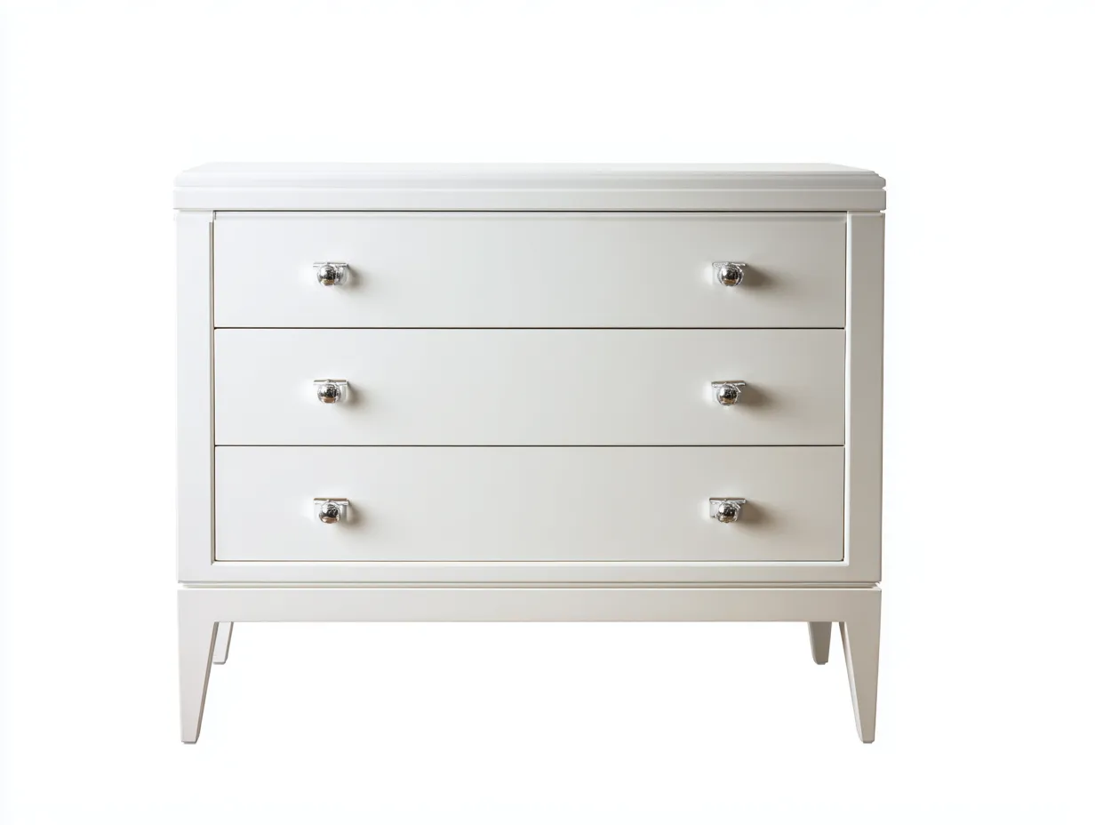 Cómodas madera 90x40x80 cm - blanco - estilo moderno-Nookgetden