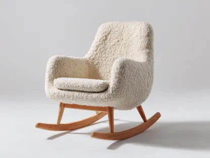 Mecedoras tapizada tela 92x75x98 cm beige-madera diseño moderno descanso salón dormitorio-Nookgetden