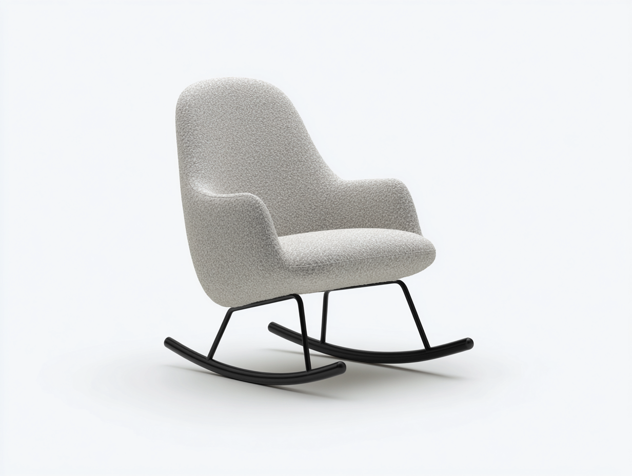 Mecedoras tapizada tela 90x72x98 cm beige-negro diseño moderno descanso salón dormitorio-Nookgetden