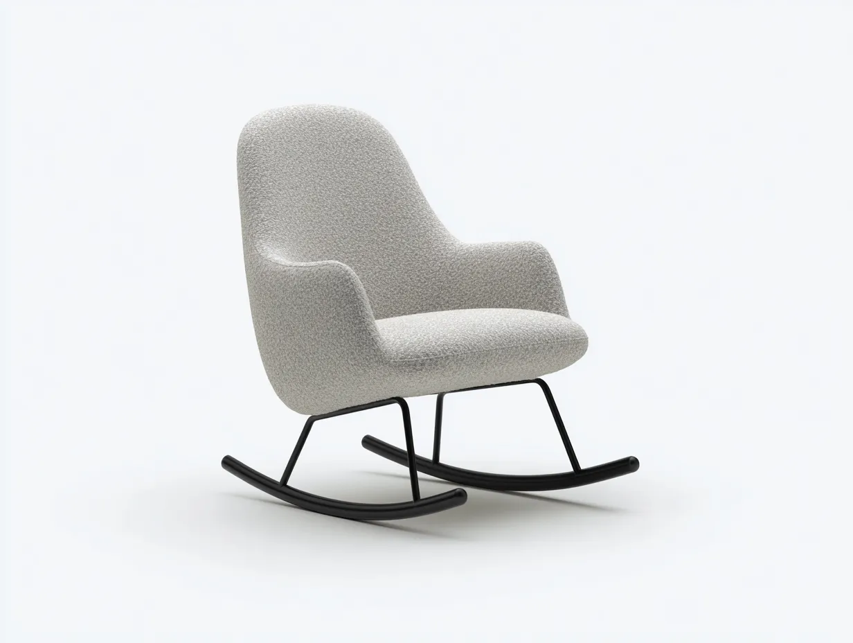 Mecedoras tapizada tela 90x72x98 cm beige-negro diseño moderno descanso salón dormitorio-Nookgetden