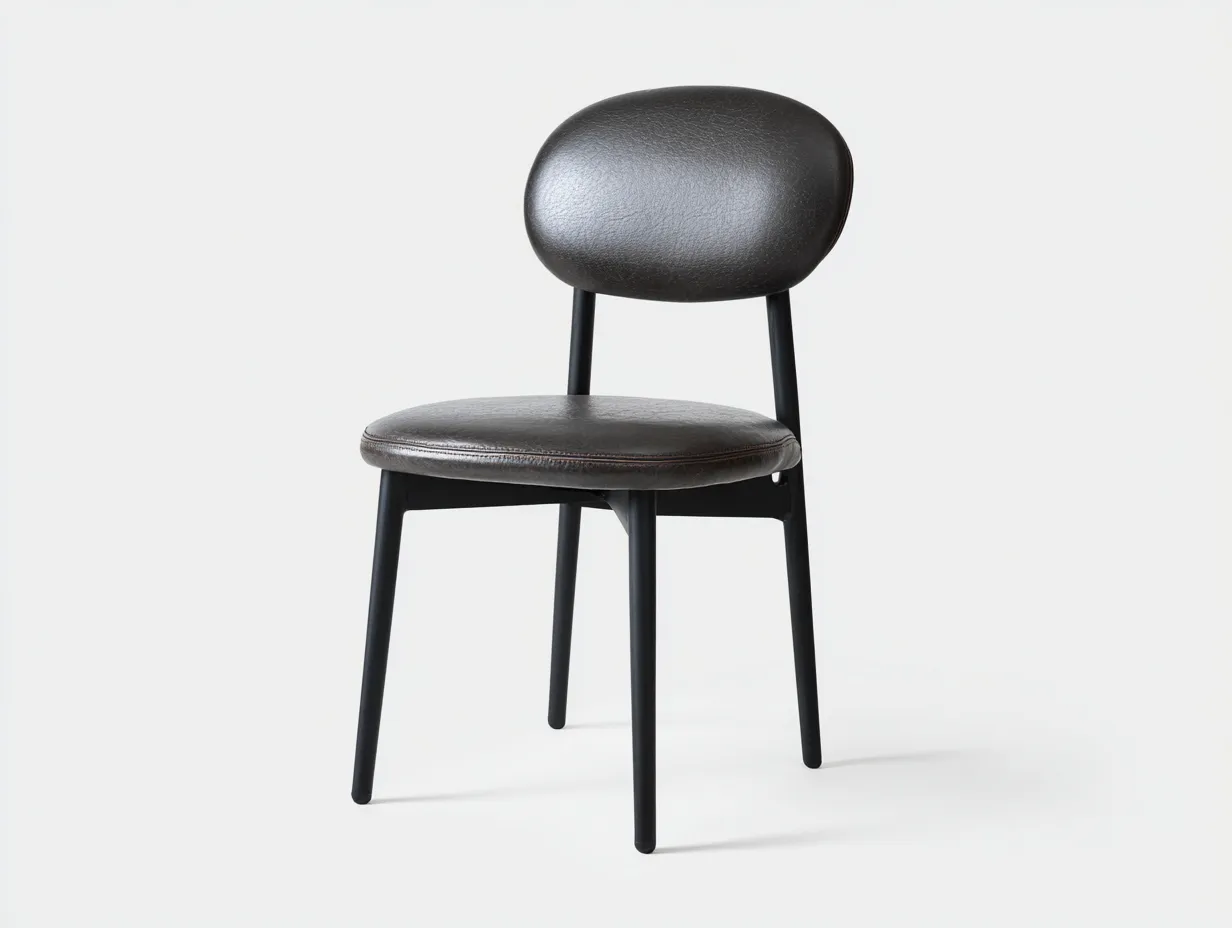 Sedia da pranzo rivestita 50x45x85 cm - nero - design moderno contemporaneo-Nestgoshop