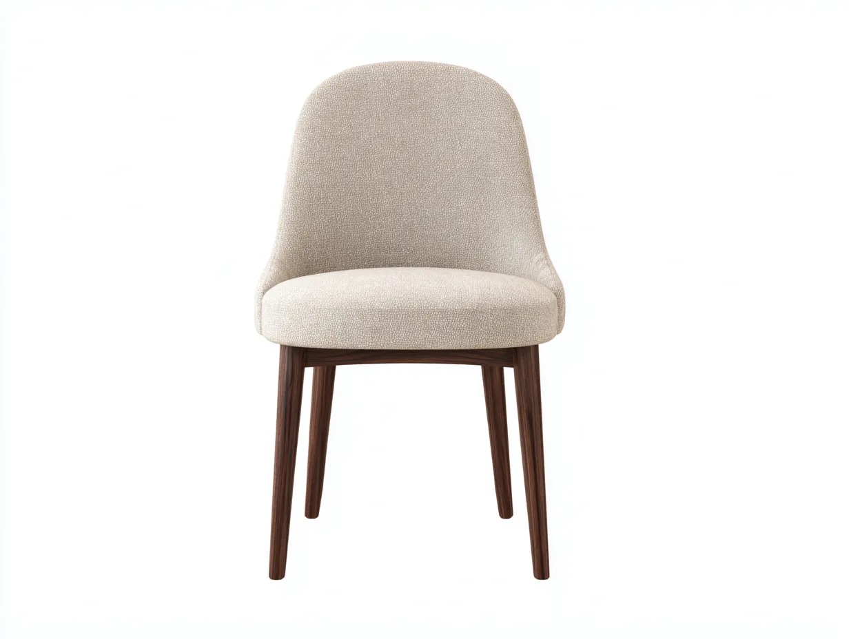 Sedia da pranzo imbottita in tessuto 60x56x84 cm - beige chiaro - design moderno-Nestgoshop