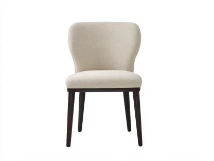 Sedia da pranzo imbottita in tessuto 58x55x82 cm - beige chiaro - design moderno-Nestgoshop