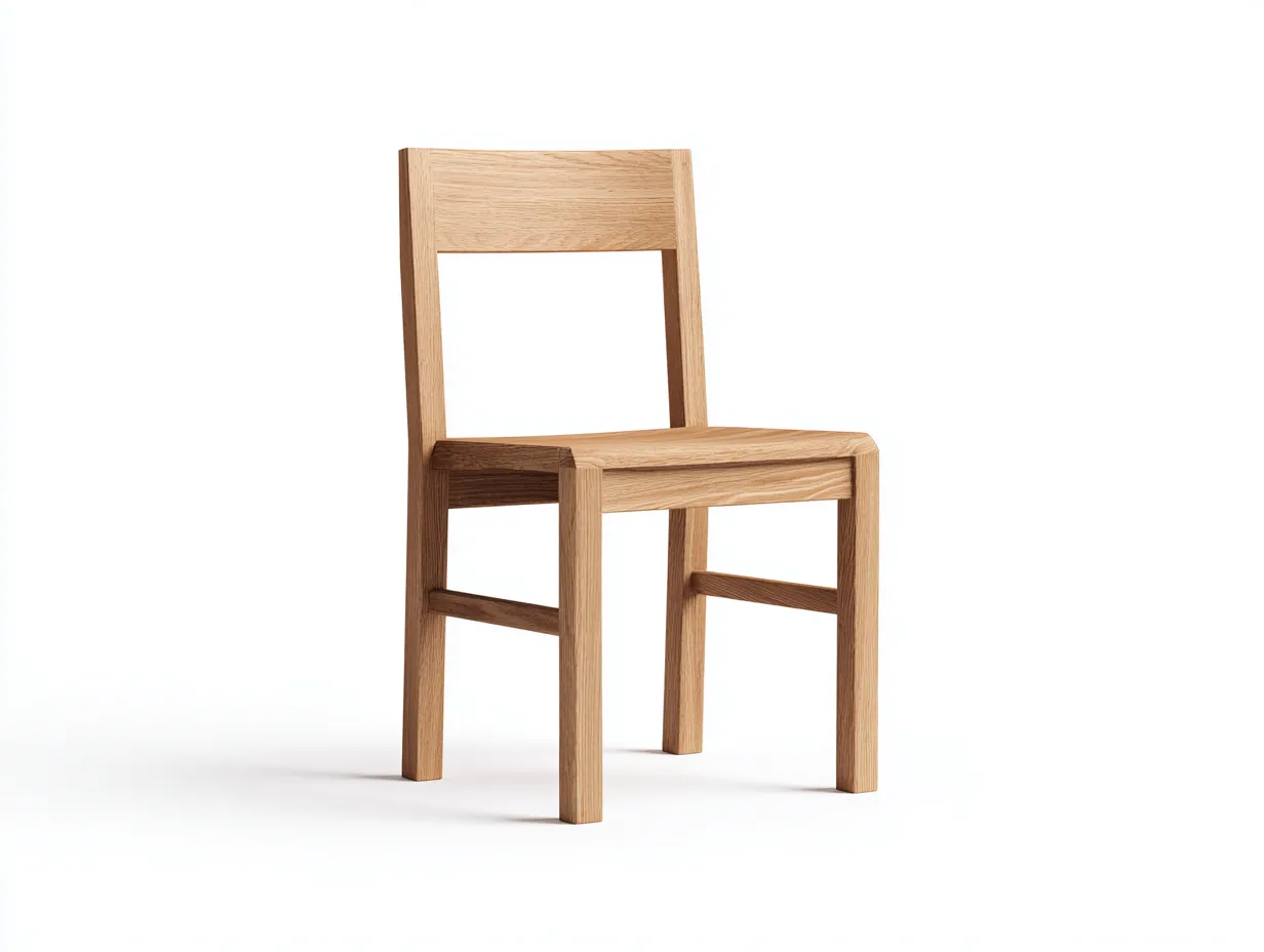 Sedia da pranzo in legno massello 50x45x85 cm - rovere naturale - design moderno essenziale-Nestgoshop