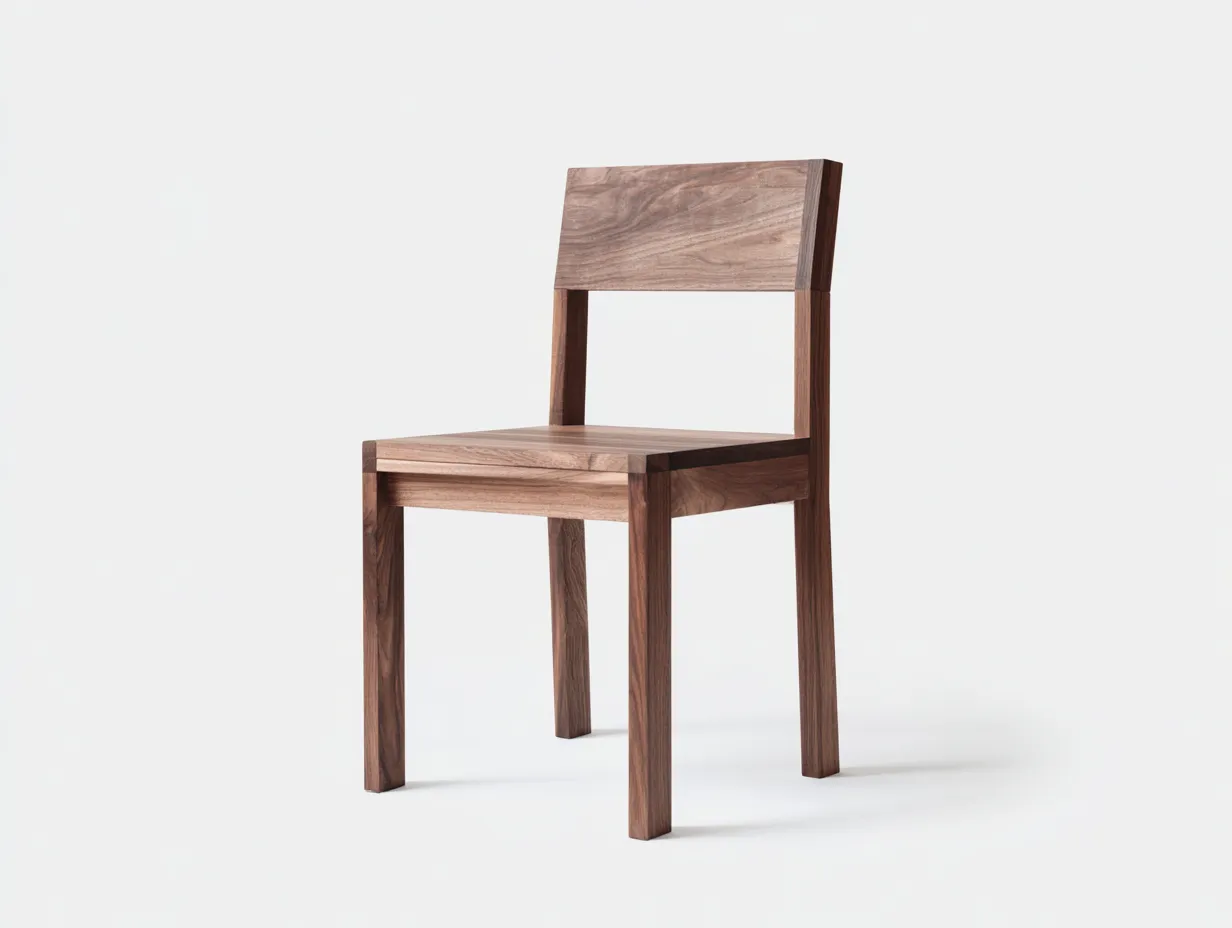 Sedia da pranzo in legno massello 50x45x85 cm - noce - design moderno essenziale-Nestgoshop