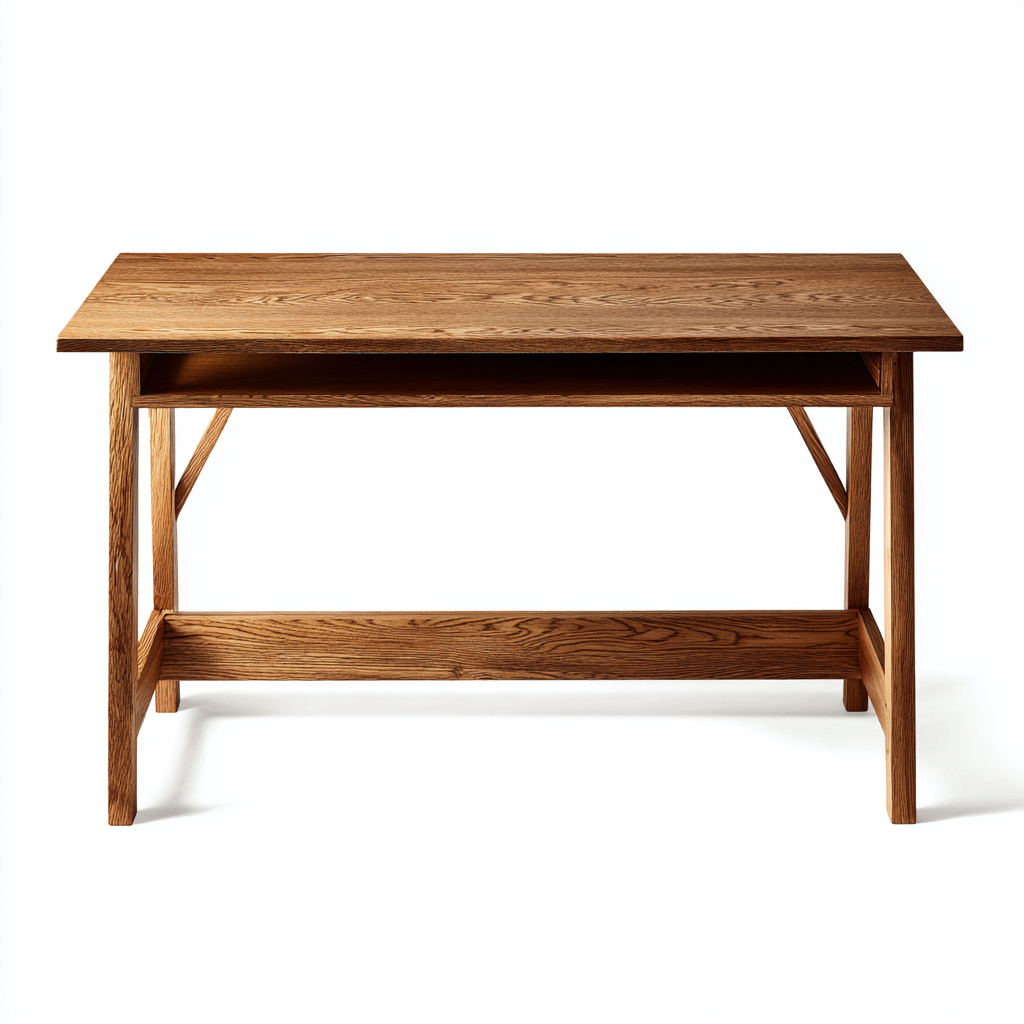 Scrivania in legno 120x60x75 cm - marrone - design moderno per studio e ufficio-Denmynest