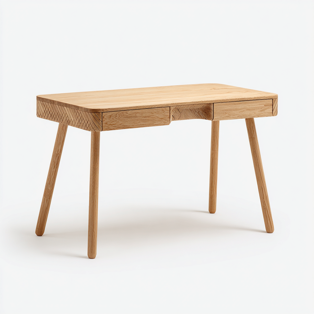 Scrivania in legno 120x60x75 cm - marrone - design moderno per ufficio e studio-Denmynest