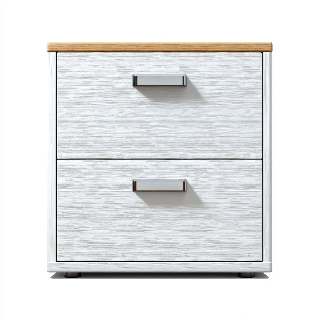 Armadio per ufficio in legno 40x45x55 cm - bianco - legno naturale - con cassetti - adatto all'ufficio - design moderno essenziale-Denmynest