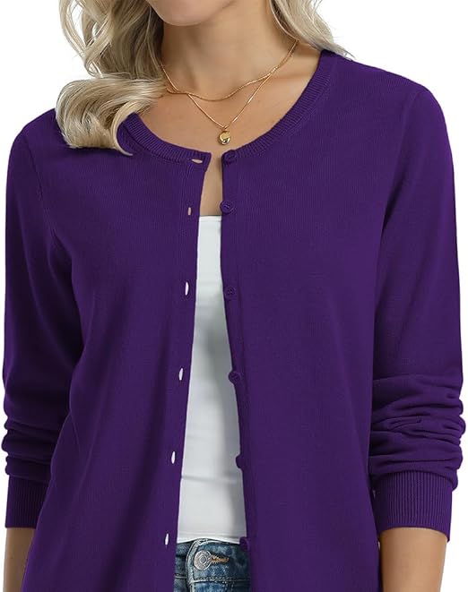 men's 100% Cotton Lightweight Cardigans Long Sleeve Knitted Button Down Sweater