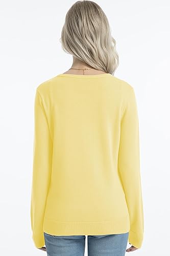 s 100% Cotton Lightweight Cardigans Long Sleeve Knitted Button Down Sweater