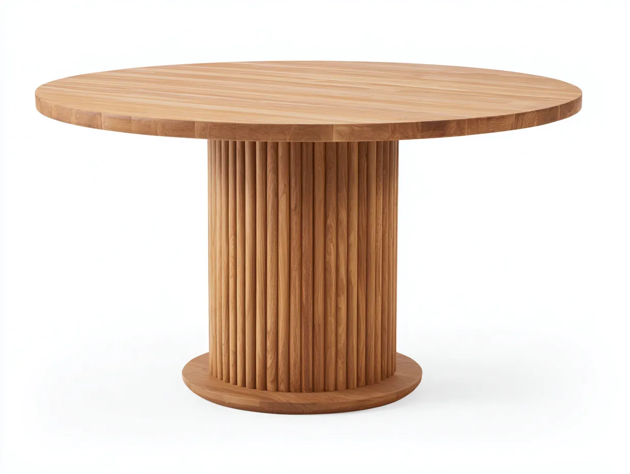 Mesas de jardín madera 140x140x75 cm - natural - estilo moderno-Roommyhaus