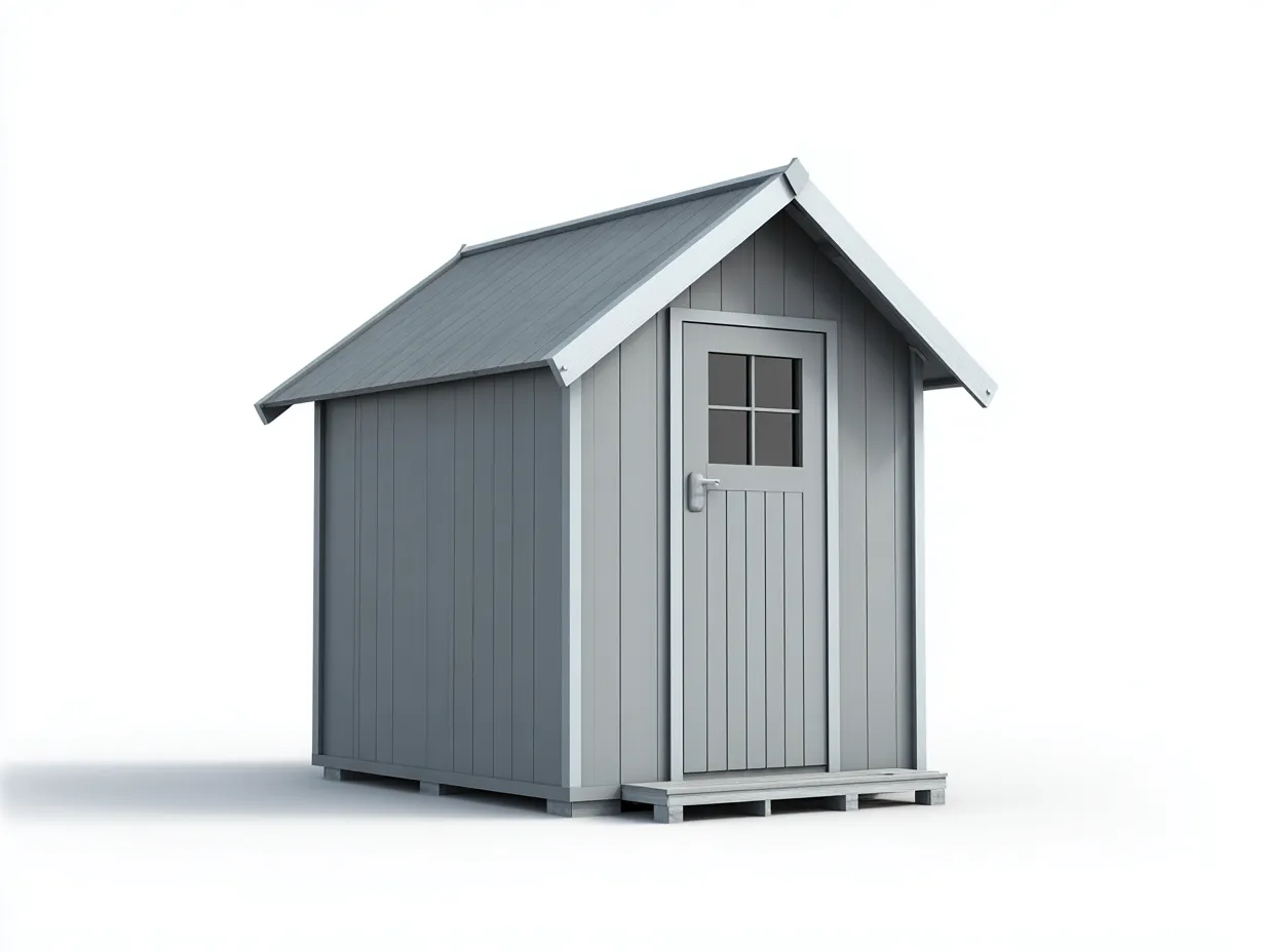 Casetas de jardín madera 180x150x210 cm gris diseño moderno almacenamiento exterior-Roommyhaus