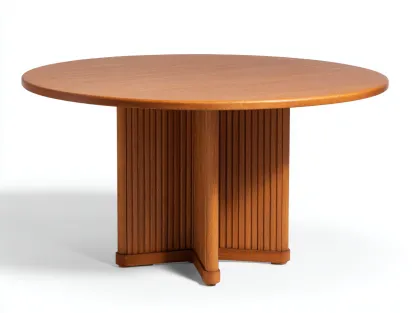 Mesas de jardín de madera 120x120x75 cm - marrón - diseño moderno para exterior-Roommyhaus