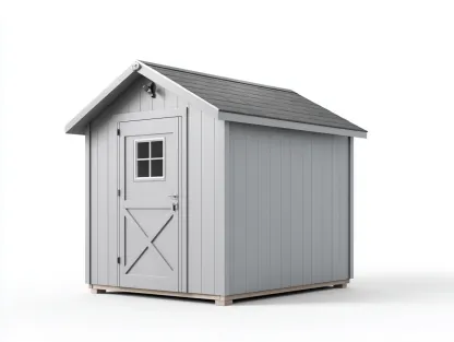 Casetas de jardín de madera 210x180x220 cm - gris - diseño moderno para exterior-Roommyhaus