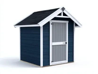 Casetas de jardín de madera 220x200x230 cm - azul y blanco - diseño moderno para exterior-Roommyhaus