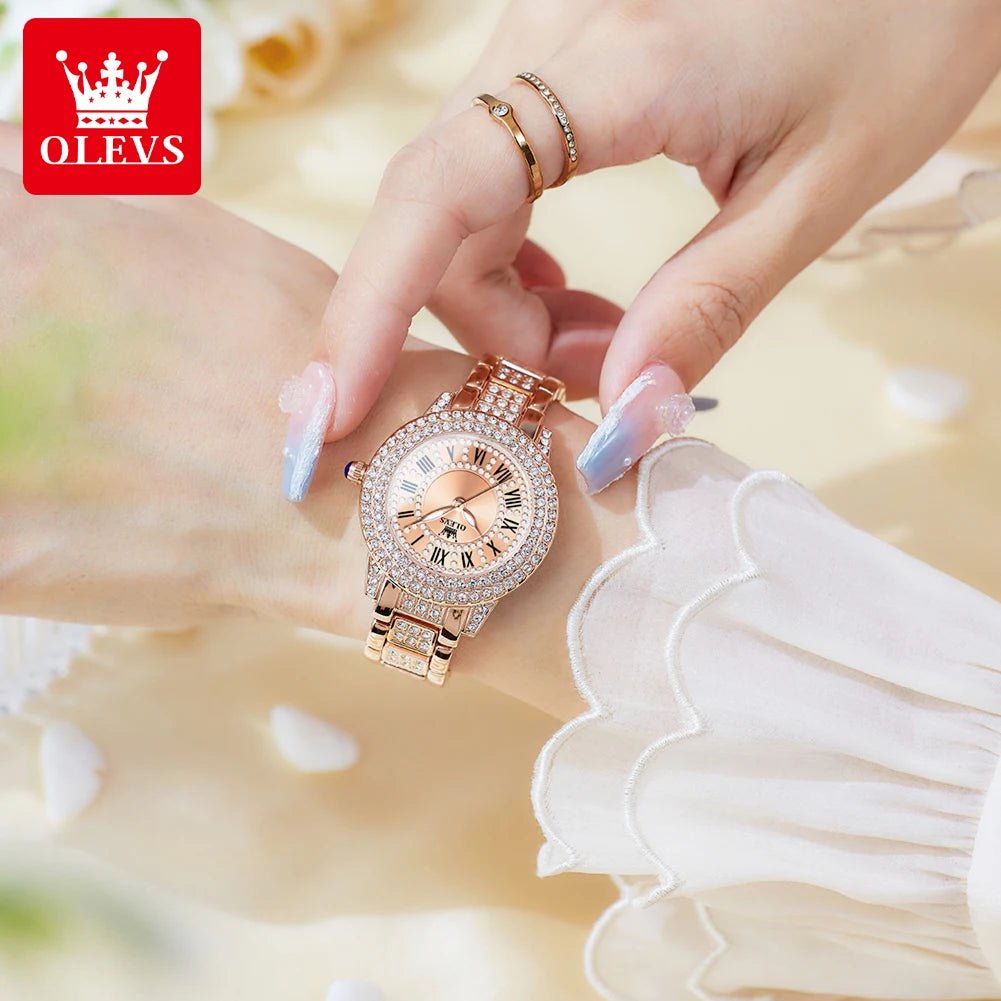 Diamond Éclat - Luxe Roman Dial Quartz Watch