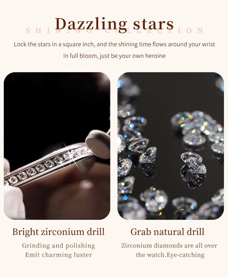 Diamond Éclat - Luxe Roman Dial Quartz Watch