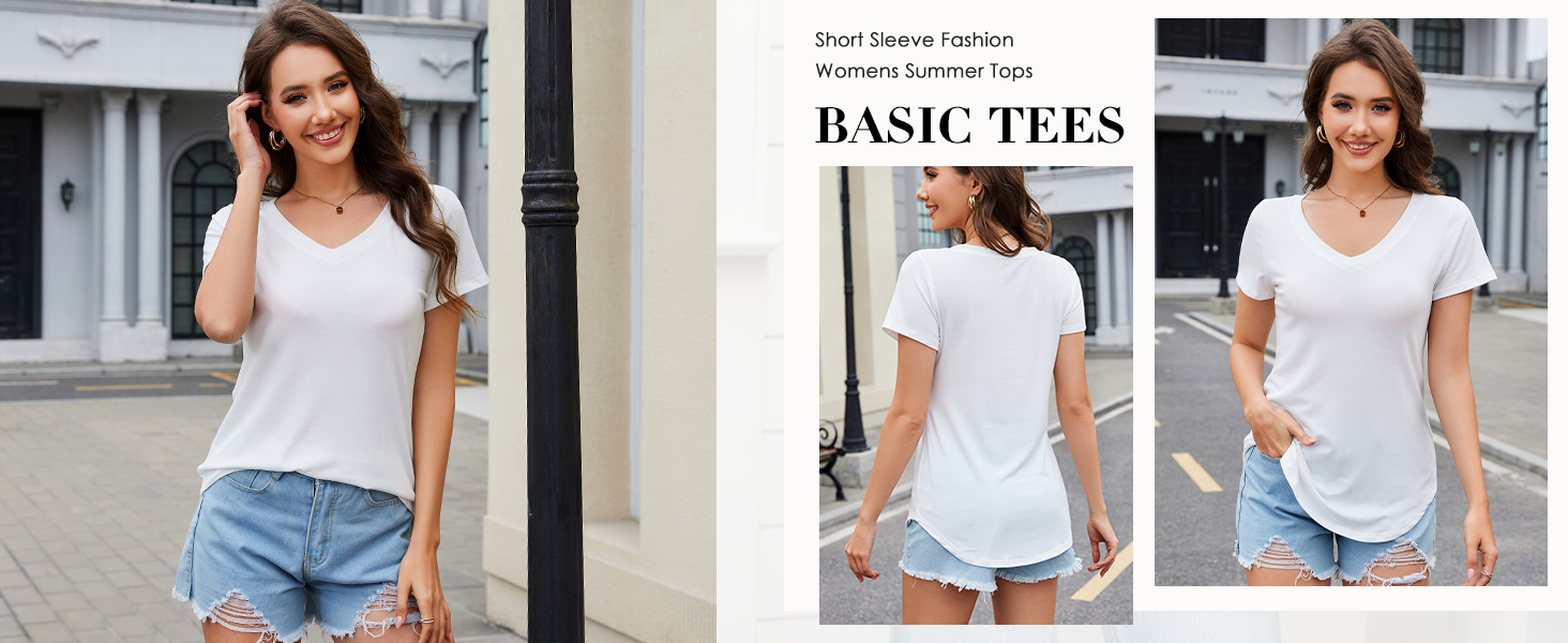 YUCOLEN Polo Shirts for Women Short Sleeve 3 Button Collared Golf Tee Cotton Business Casual Summer Work Tops