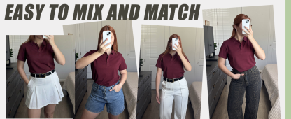 YUCOLEN Polo Shirts for Women Short Sleeve 3 Button Collared Golf Tee Cotton Business Casual Summer Work Tops