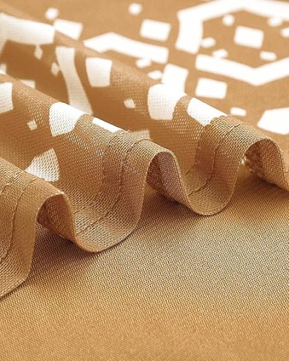 Women's 3/4 Sleeve Tunic Tops Casual Loose Fit Floral Blouses Mesh Pleated Layered Shirt