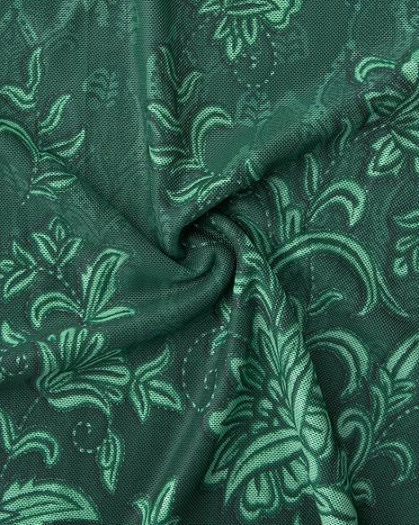 Women's 3/4 Sleeve Tunic Tops Casual Loose Fit Floral Blouses Mesh Pleated Layered Shirt