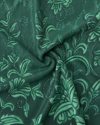 Women's 3/4 Sleeve Tunic Tops Casual Loose Fit Floral Blouses Mesh Pleated Layered Shirt