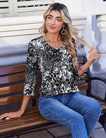 Women's short-sleeved cute summer shirt, round neck, formal and casual T-shirt, workwear, S-2XL sizes.