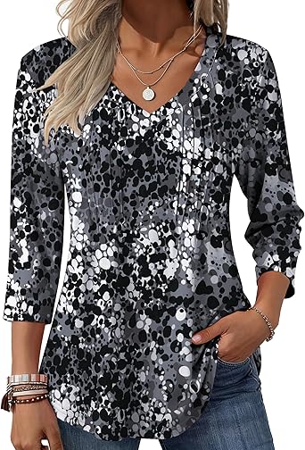 Women's short-sleeved cute summer shirt, round neck, formal and casual T-shirt, workwear, S-2XL sizes.