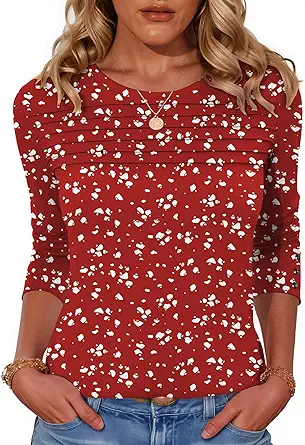 Women's short-sleeved cute summer shirt, round neck, formal and casual T-shirt, workwear, S-2XL sizes.