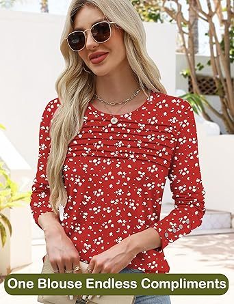 Women's short-sleeved cute summer shirt, round neck, formal and casual T-shirt, workwear, S-2XL sizes.