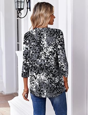 Women's short-sleeved cute summer shirt, round neck, formal and casual T-shirt, workwear, S-2XL sizes.