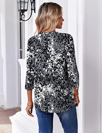 Women's short-sleeved cute summer shirt, round neck, formal and casual T-shirt, workwear, S-2XL sizes.