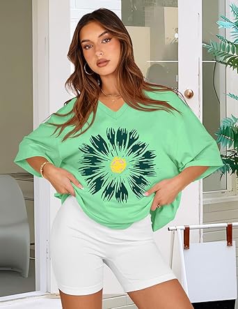 Women's Graphic Tees Casual Summer Funny Dragonfly Printed Short Sleeve Cute T Shirts Tops