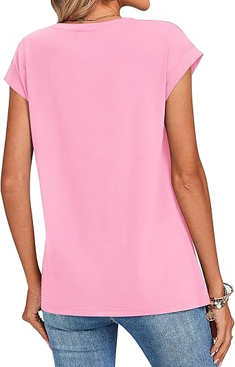 Women's Graphic Tees Casual Summer Funny Dragonfly Printed Short Sleeve Cute T Shirts Tops