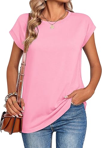 Women's Graphic Tees Casual Summer Funny Dragonfly Printed Short Sleeve Cute T Shirts Tops