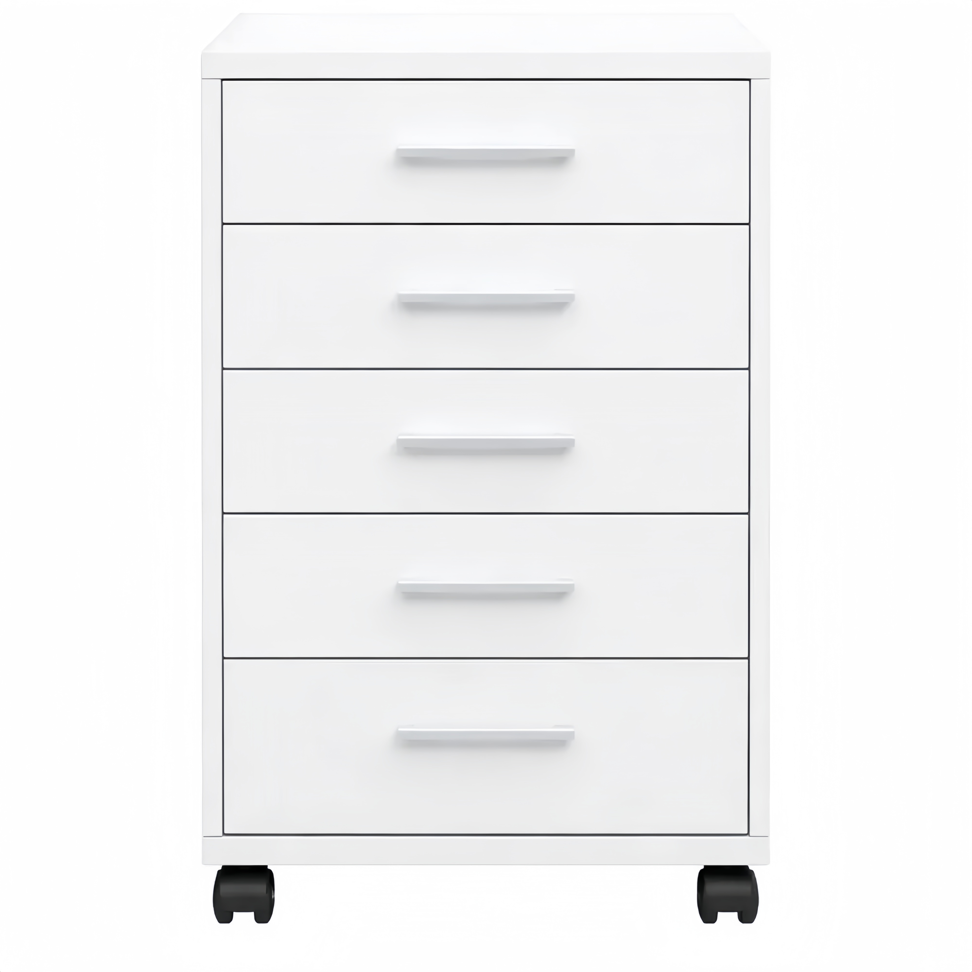 Cassettiera da ufficio con 5 cassetti e ruote