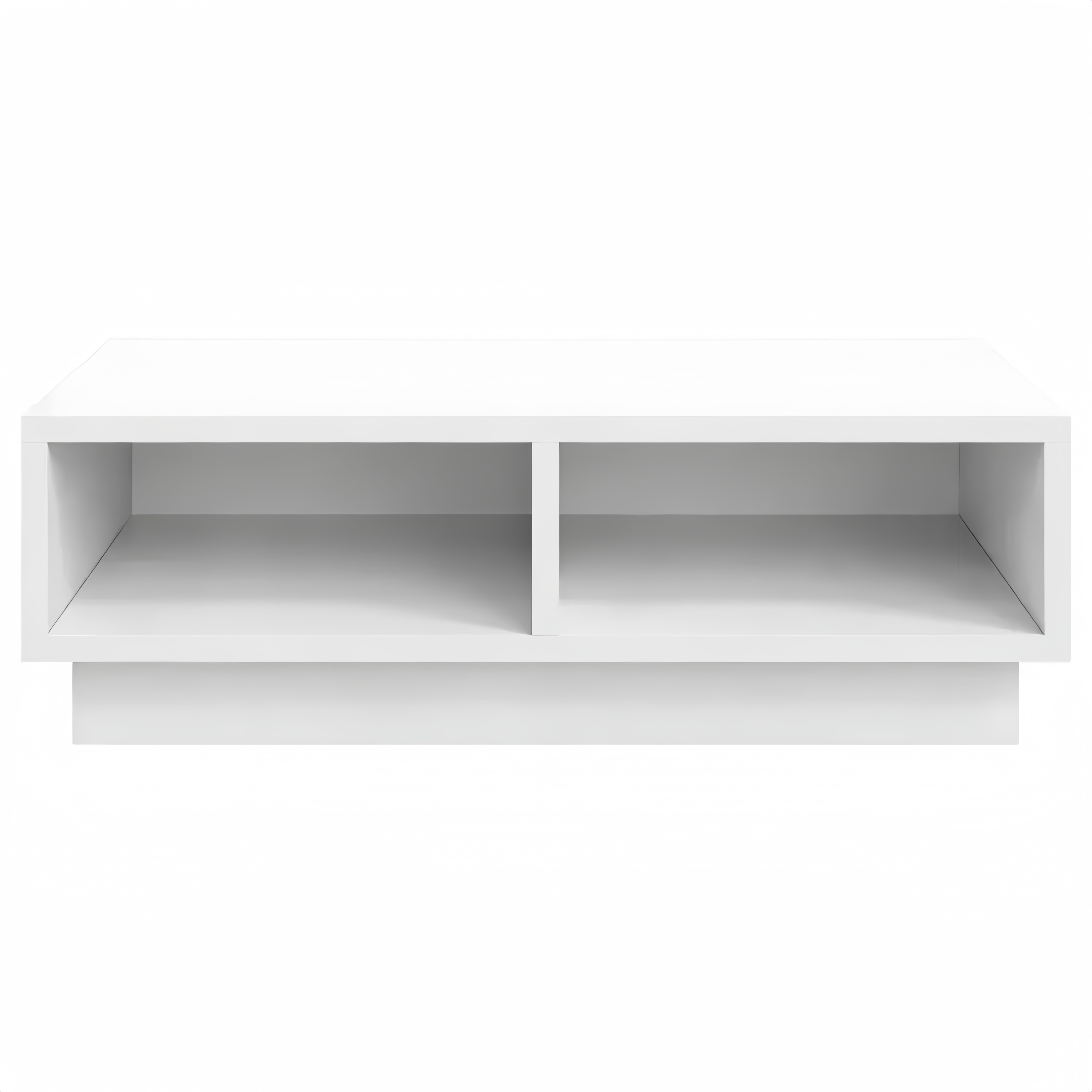 Tavolino Rettangolare Moderno con Ripiani Aperti per Salotto