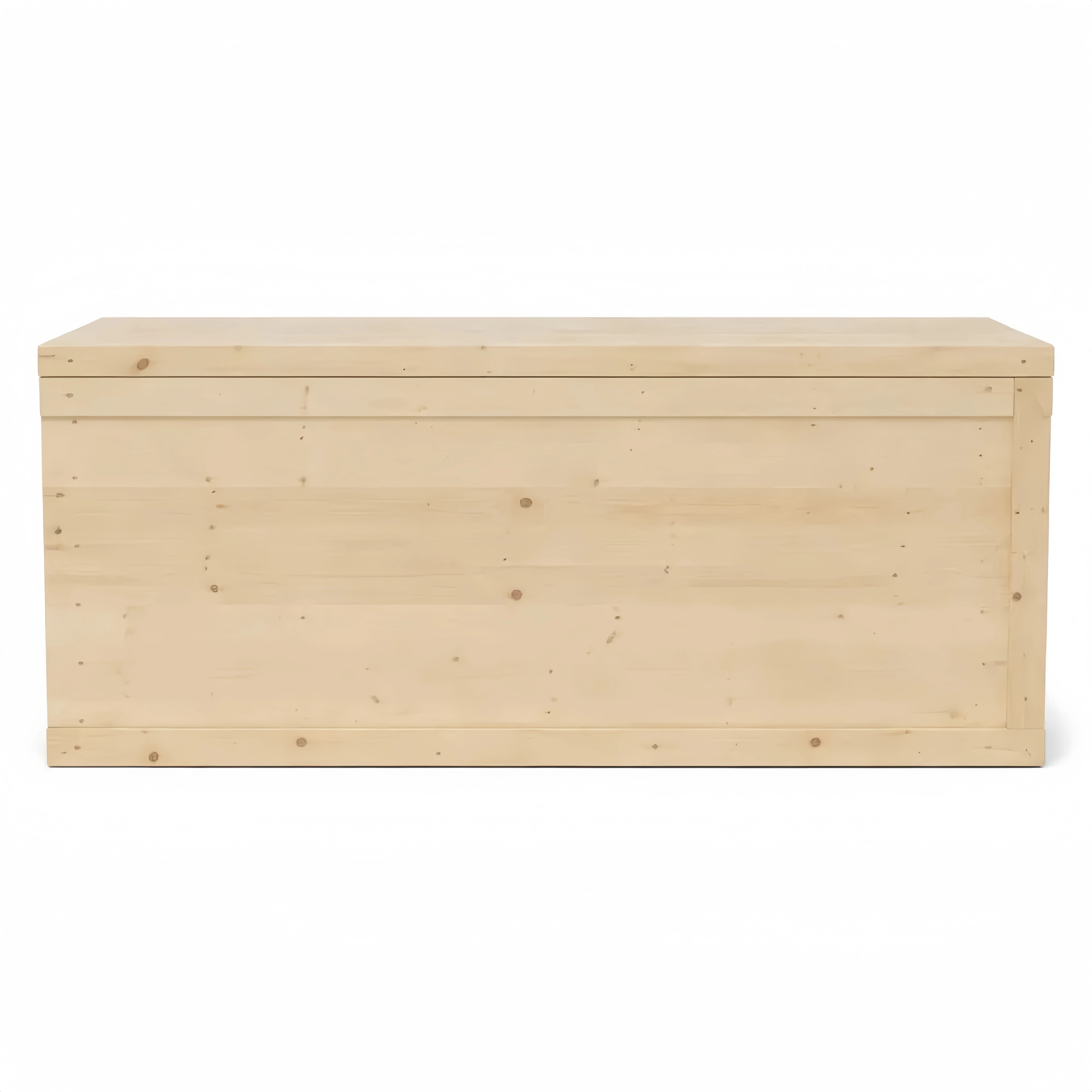 Cassapanca in Legno con Contenitore 100x40x45 cm Naturale
