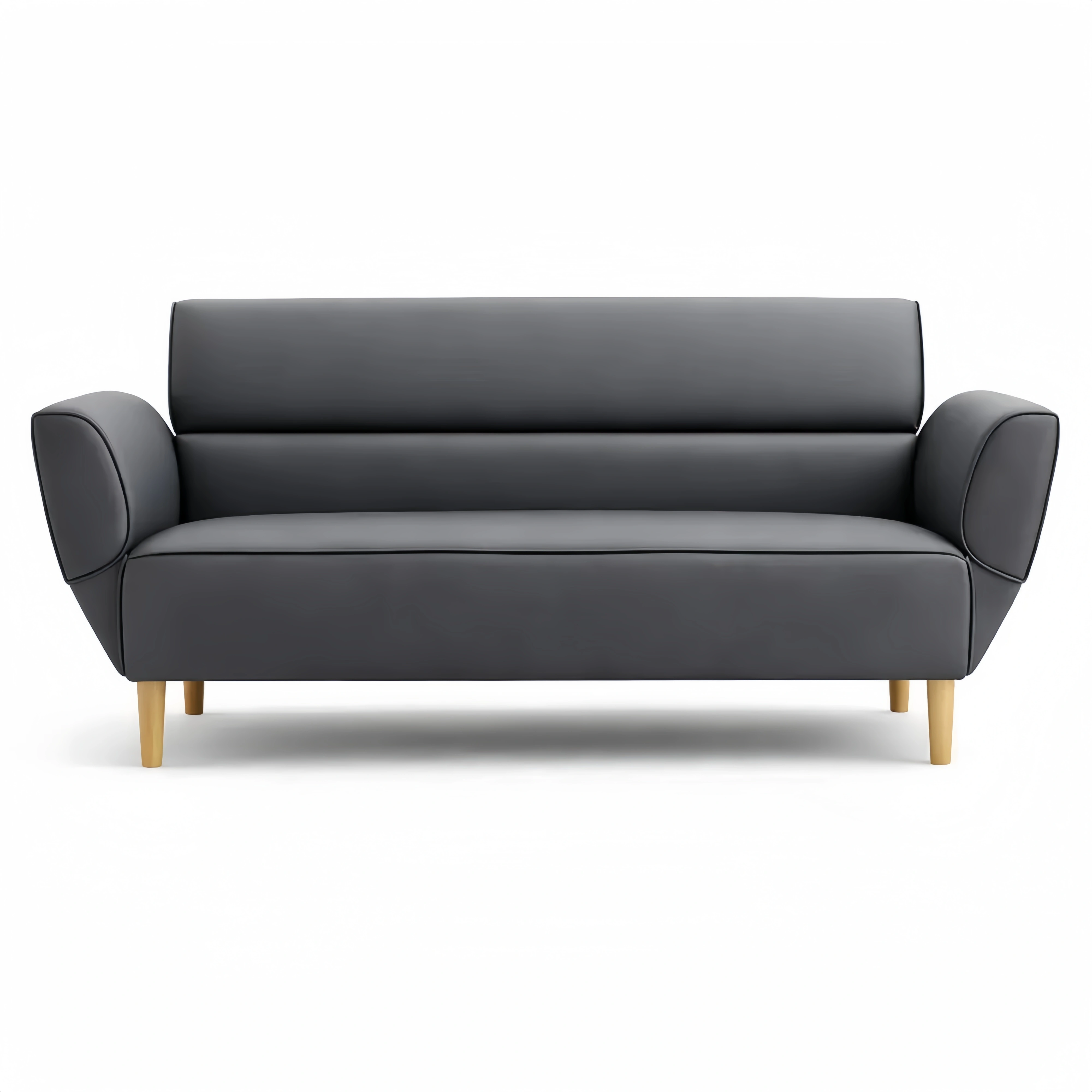 Divano Letto Singolo Convertibile con Braccioli Regolabili, Rivestimento Grigio