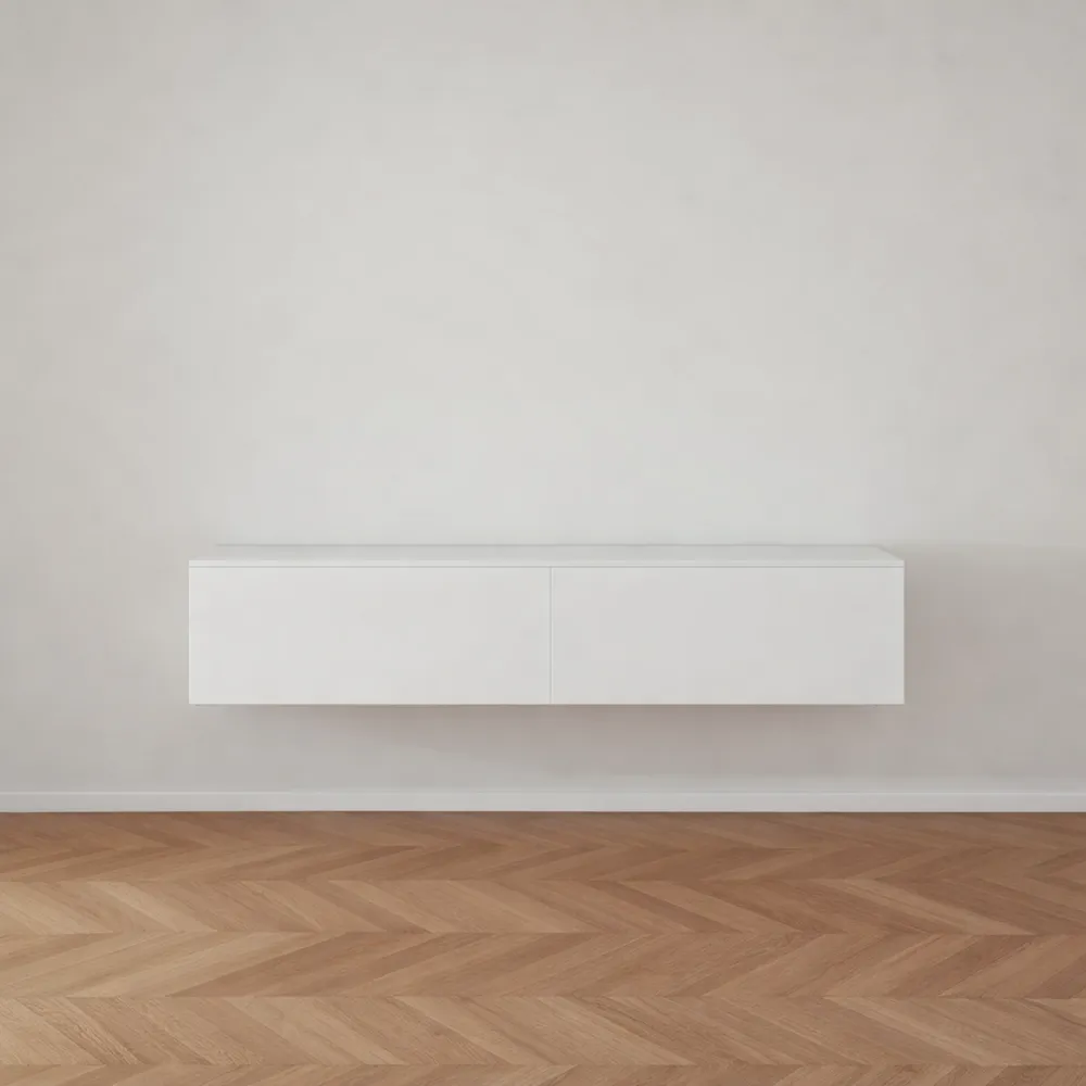 Étagère Murale TV avec Rangement Intégré, 180 cm