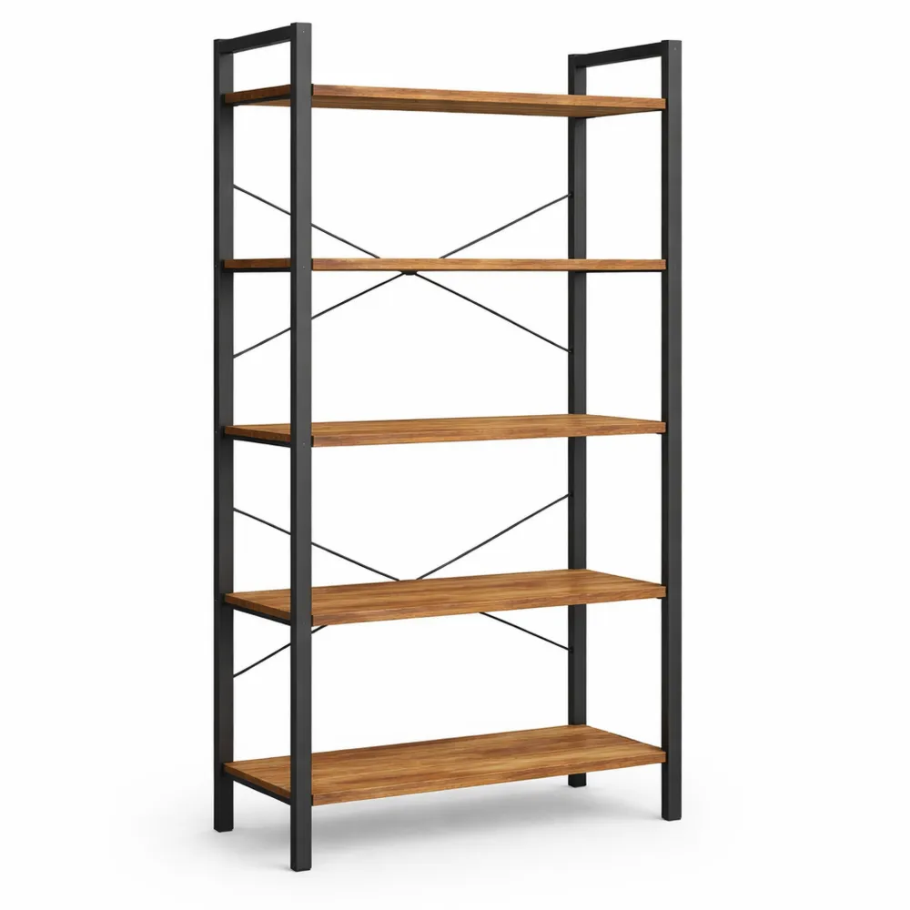 Bibliothèque Industrielle 6 Niveaux pour Salon et Chambre