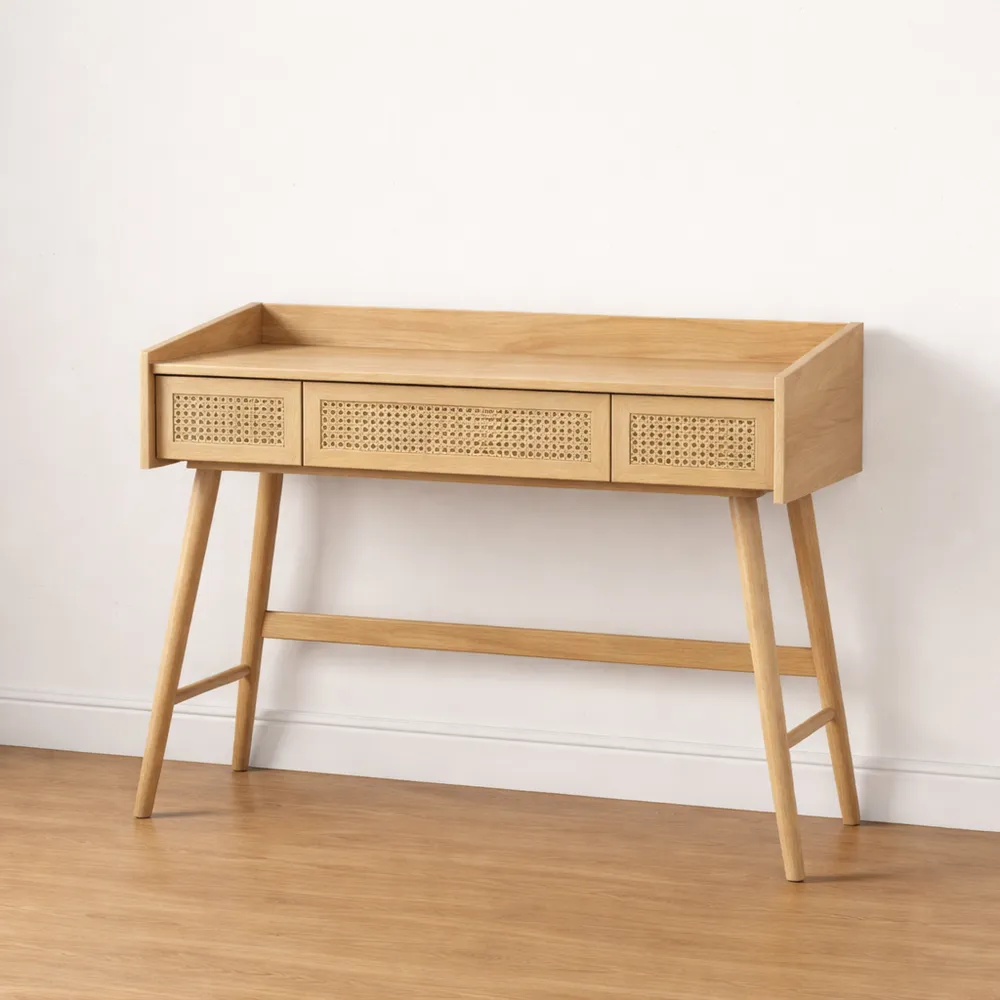 Table de Maquillage Bohème avec Miroir Éclairé et Rangement