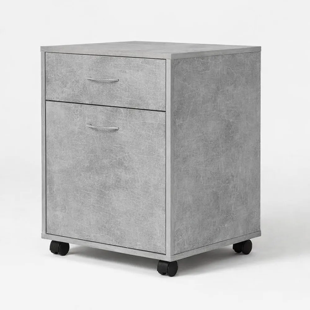 Caisson de Rangement Mobile en Bois Gris