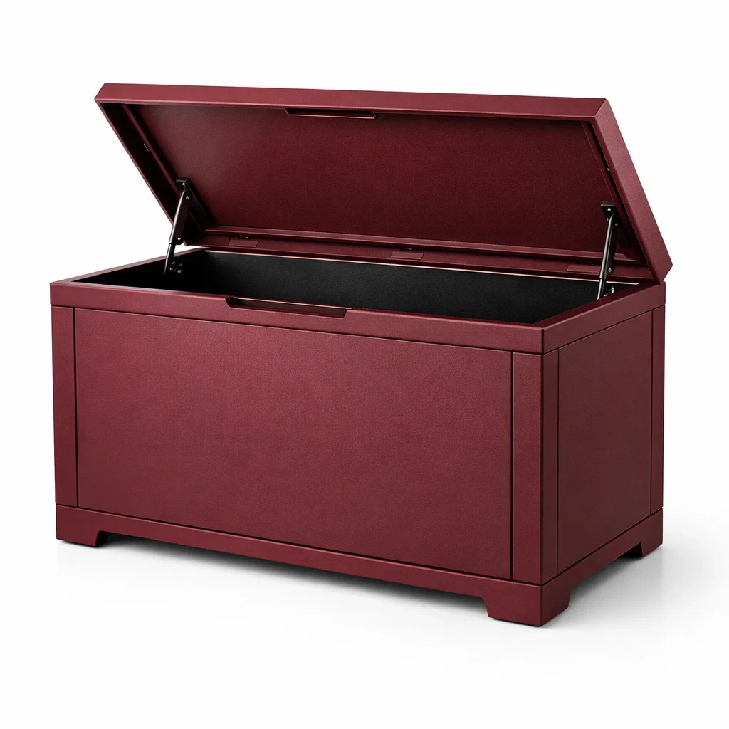 Gartenaufbewahrungsbox aus metall dunkelrot 120x55x65 cm-dwellvelvet